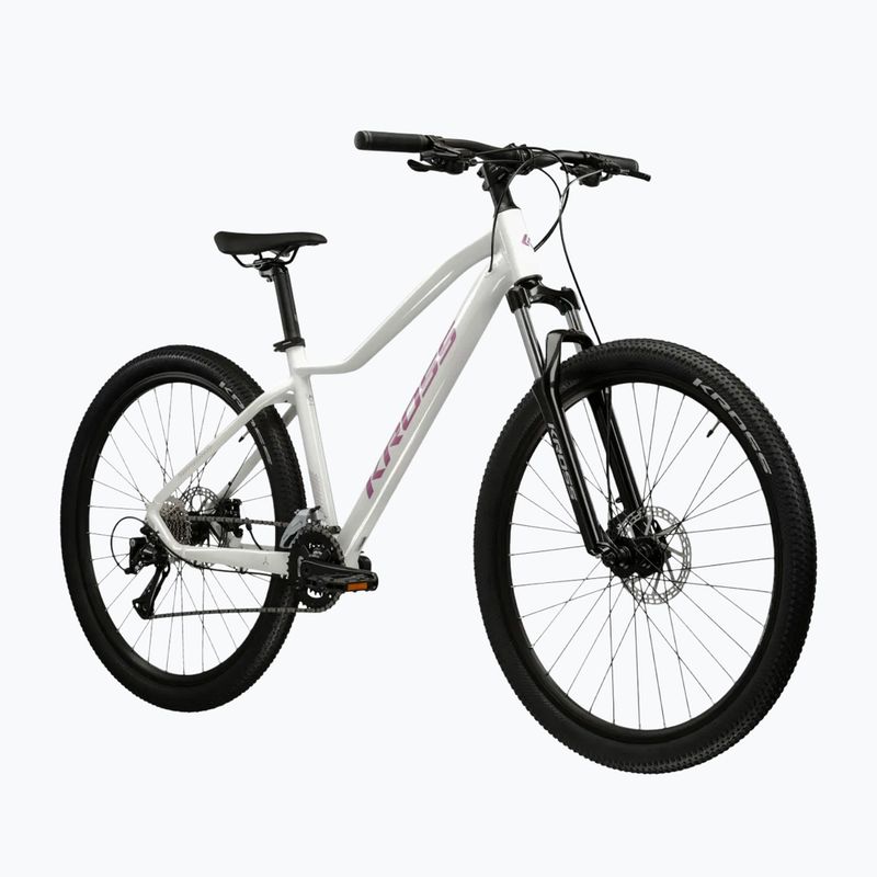 Bicicletta da montagna da donna KROSS Lea 3.0 W 29 white/pink/gloss 2