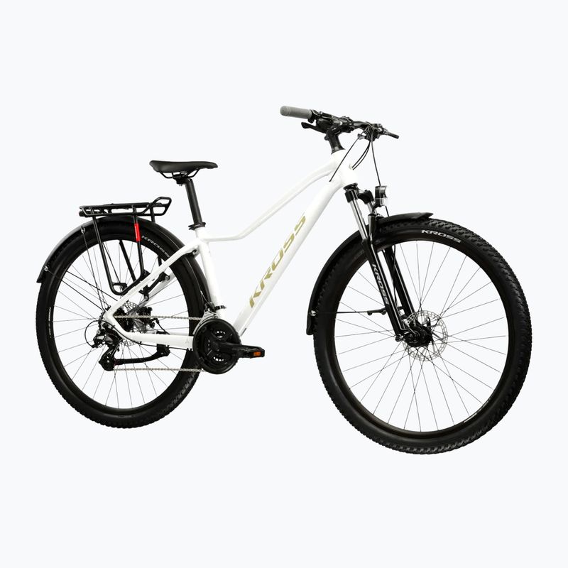 Bicicletta da montagna da donna KROSS Lea 2.0 Eq W 27.5 white/gold/gloss 2