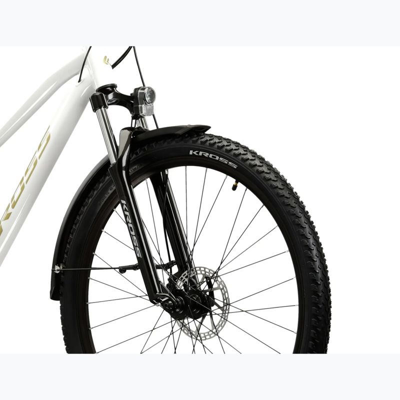 Bicicletta da montagna da donna KROSS Lea 2.0 Eq W 27.5 white/gold/gloss 5