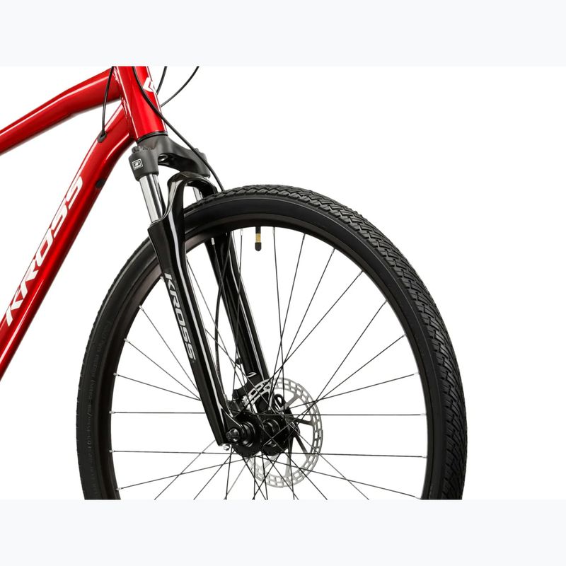 Bicicletta cross KROSS Evado 4.0 burgundy/white/gloss 5