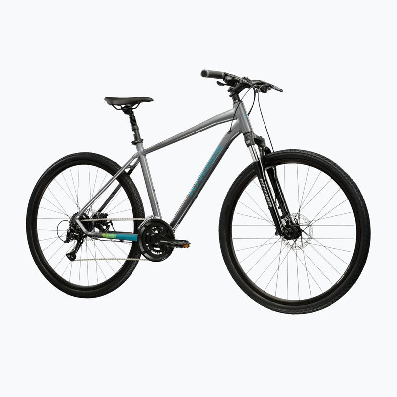 Bicicletta cross KROSS Evado 3.0 grey/teal/gloss 2
