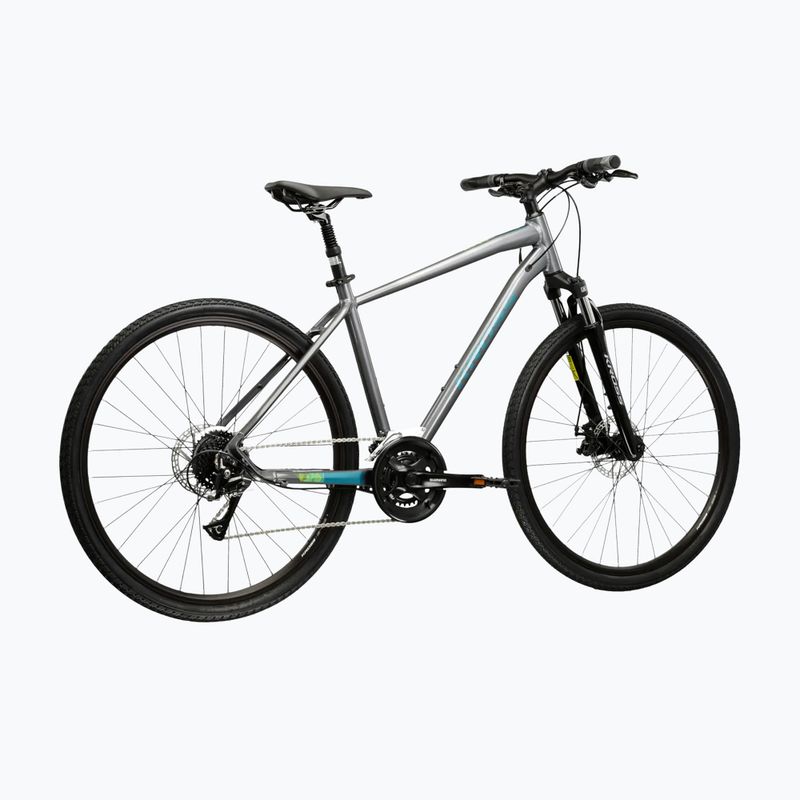 Bicicletta cross KROSS Evado 3.0 grey/teal/gloss 3