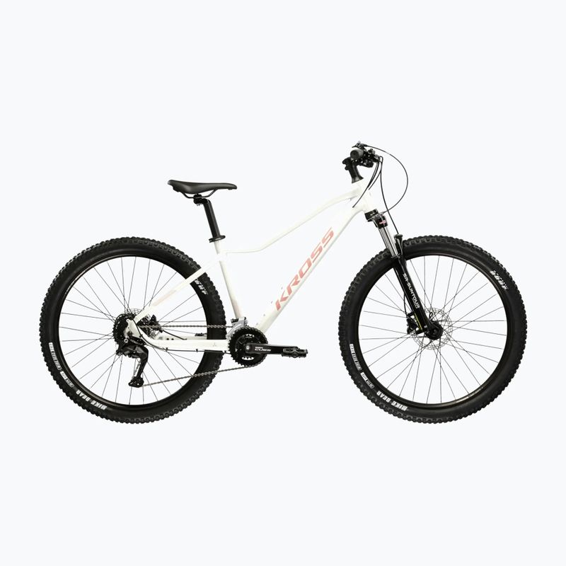 Bicicletta da montagna da donna KROSS Lea 5.0 27,5" white/pink/gloss