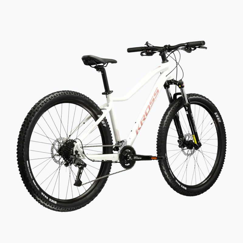 Bicicletta da montagna da donna KROSS Lea 5.0 27,5" white/pink/gloss 3