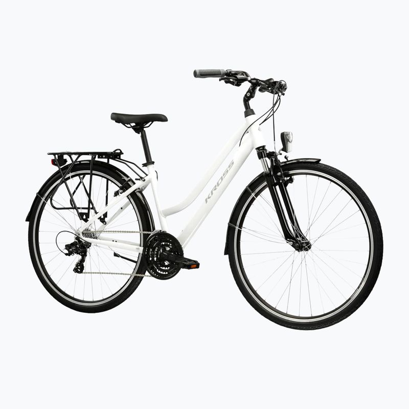 Bicicletta da trekking da donna KROSS Trans 1.0 In white/grey/gloss 2