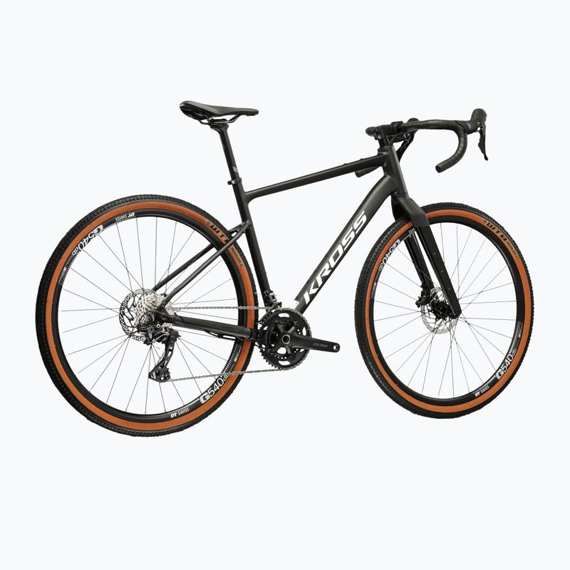 Bicicletta gravel KROSS Esker 6.0 black/white/matte/gloss 3