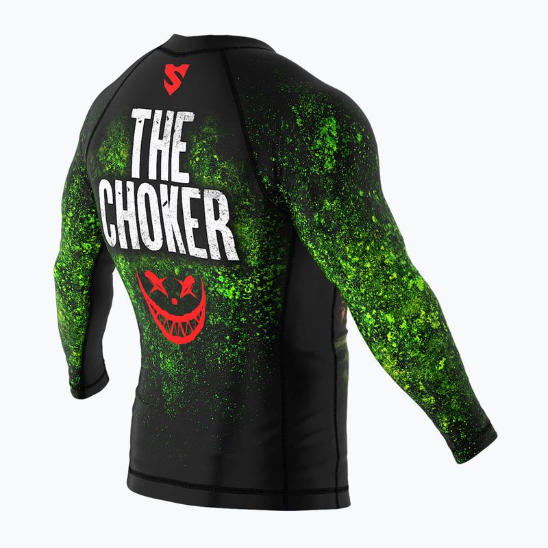 SMMASH The Choker, rashguard a maniche lunghe da uomo di colore verde 5