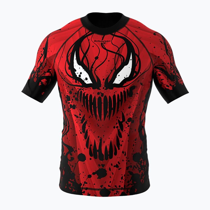 SMMASH Carnage, costume da bagno a maniche lunghe da uomo, rosso