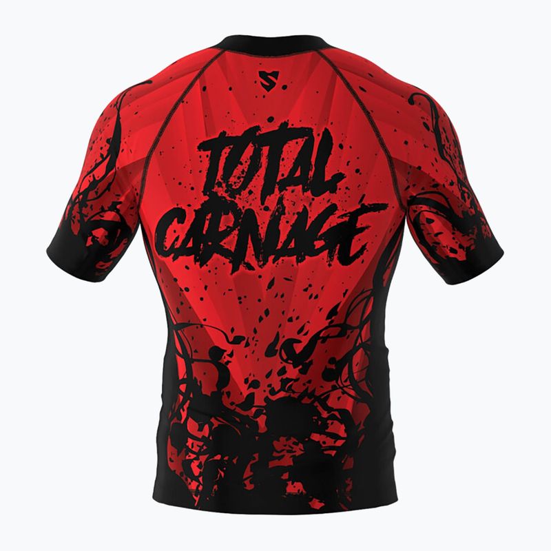 SMMASH Carnage, costume da bagno a maniche lunghe da uomo, rosso 2