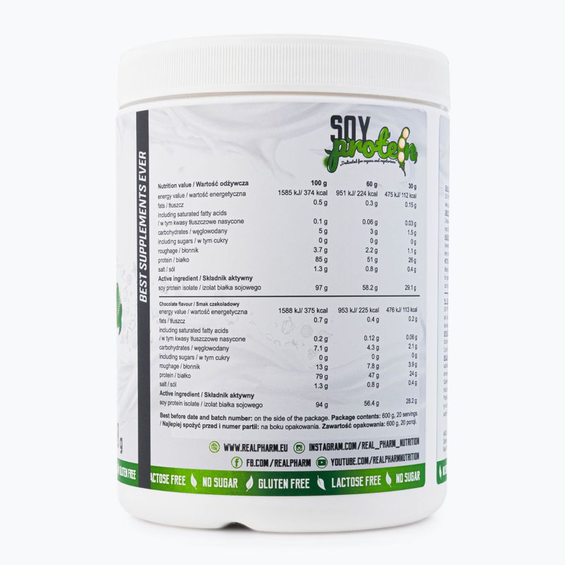 Proteine di soia Whey Real Pharm alla fragola 2