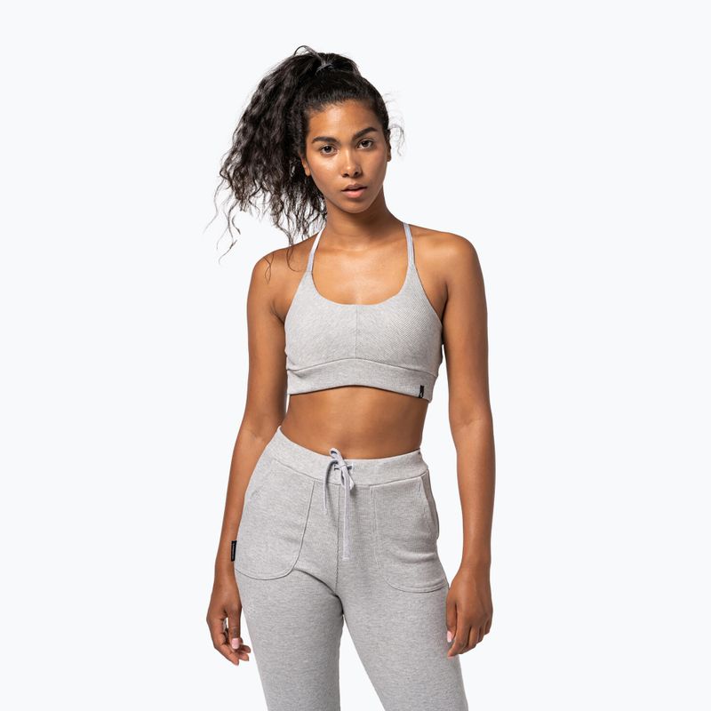 Reggiseno fitness Carpatree Rib grigio