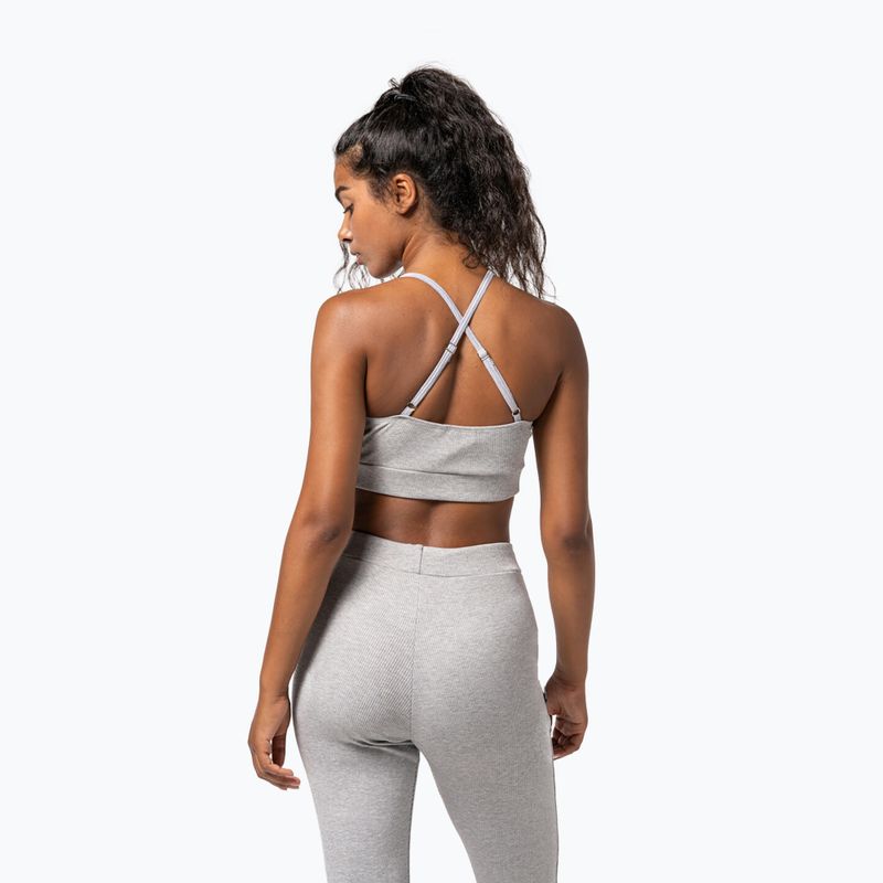 Reggiseno fitness Carpatree Rib grigio 2
