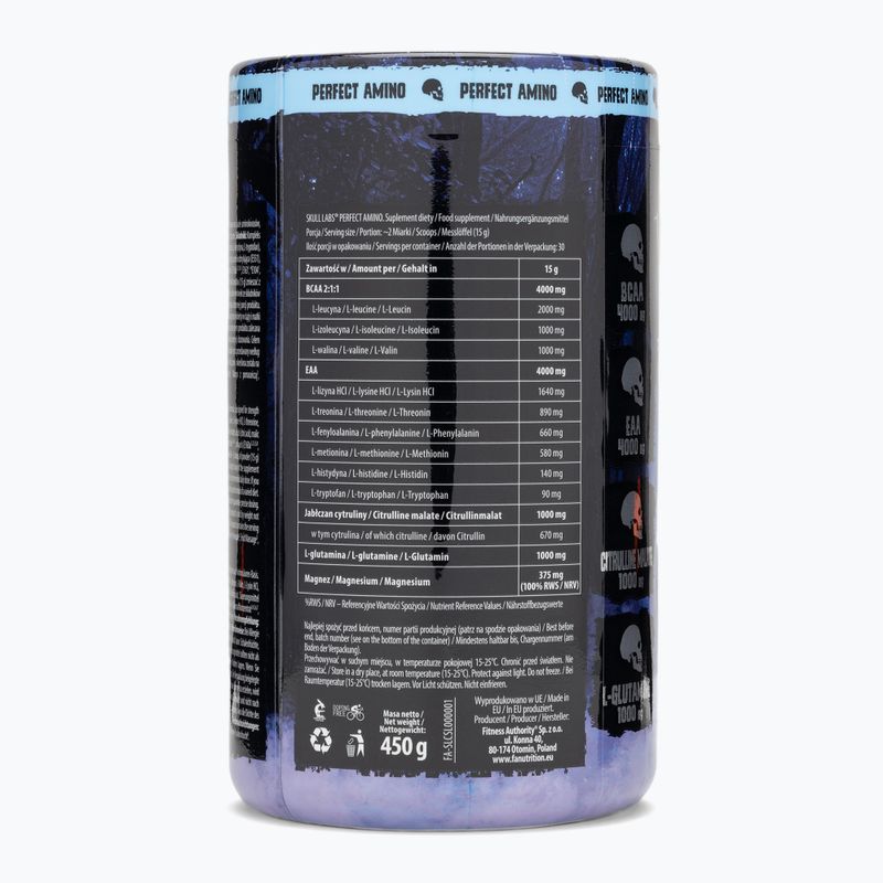 Aminoacidi Fitness Authority Skull Labs Perfect Amino 450 g mora/ananas 2