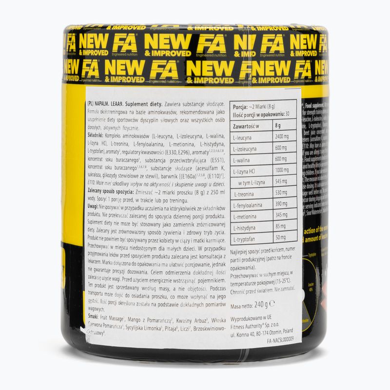 Aminoacidi Fitness Authority Napalm Leaa9 240 g lime siciliano 2