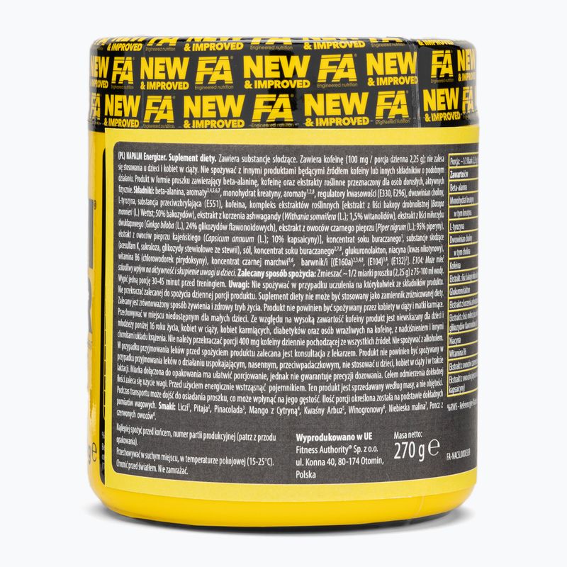 Fitness Authority pre-allenamento Napalm Energizer 270 g punch ai frutti rossi 3