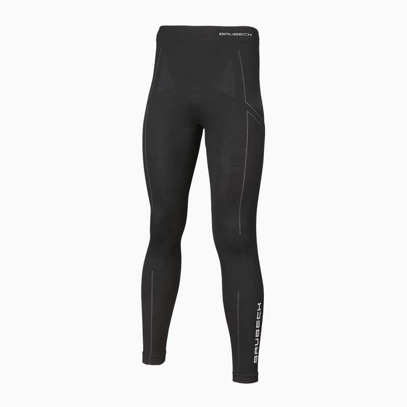 Pantaloni termoattivi da uomo Brubeck LE11120 Extreme Wool nero 3