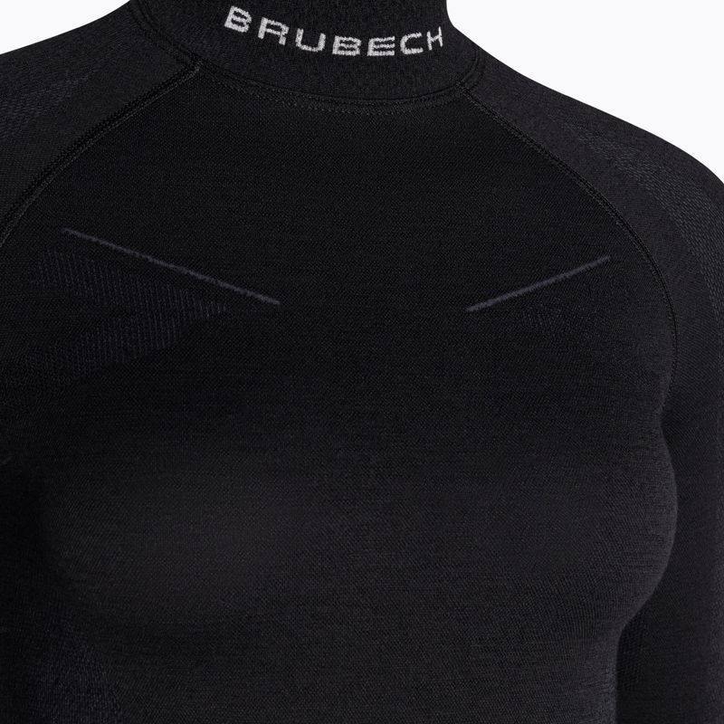 Brubeck LS11930 Extreme Wool, manica lunga termica da donna, nero 5