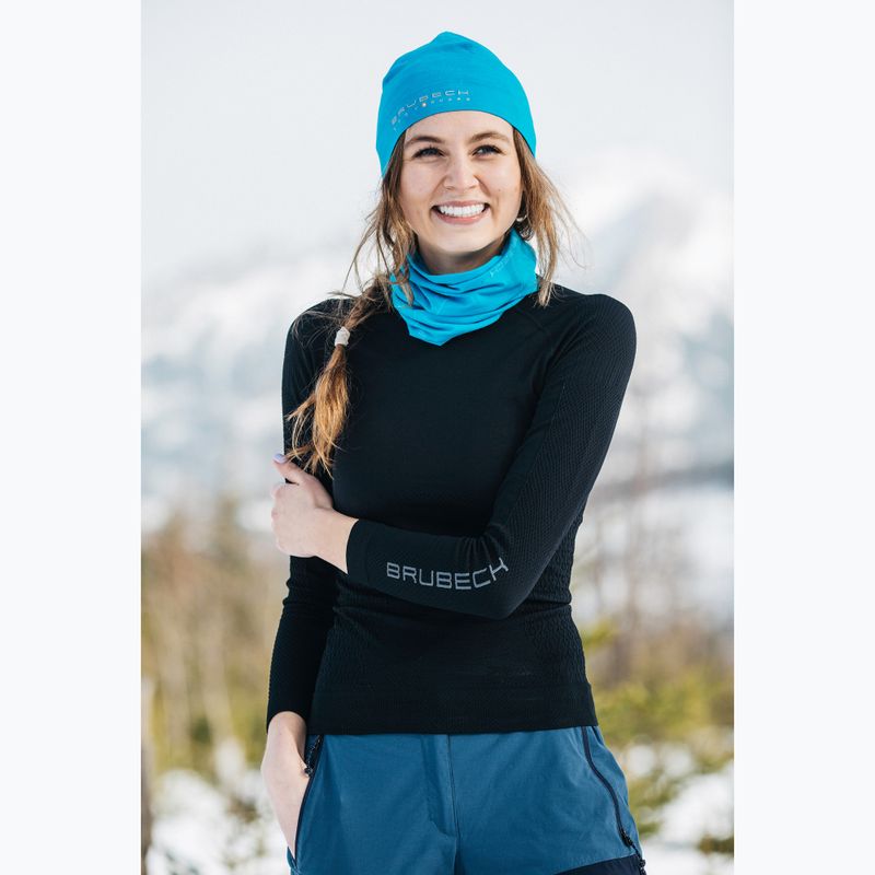 Brubeck LS11930 Extreme Wool, manica lunga termica da donna, nero 9