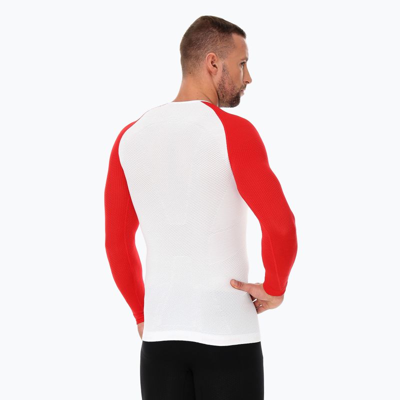 Maglia termica da uomo Brubeck 3D Husar Pro bianco/rosso 2