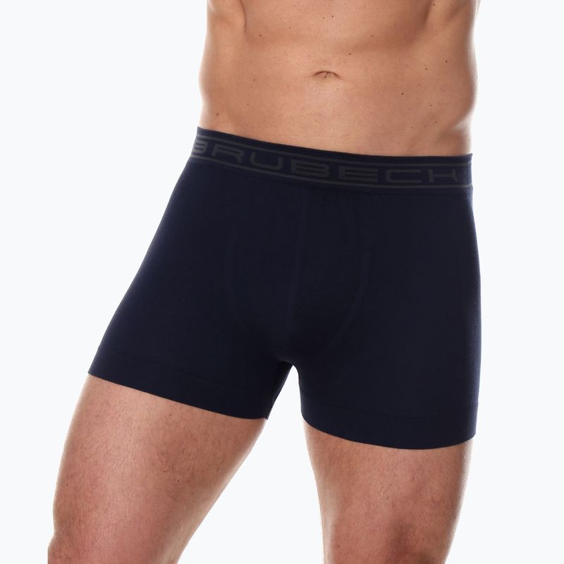 Boxer termico da uomo Brubeck BX00501A Comfort Cotone blu navy 3