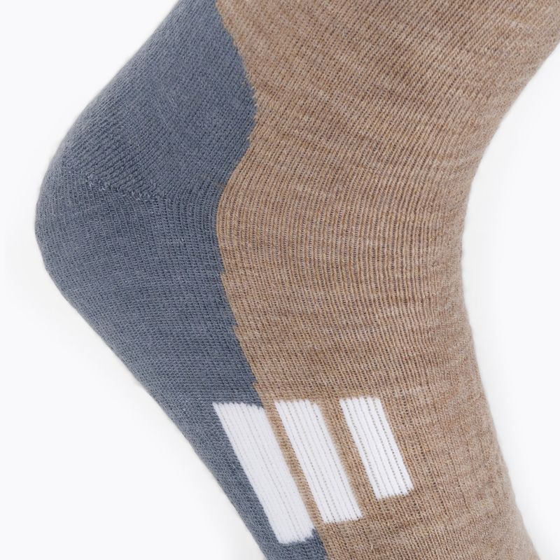 Calze da trekking da donna Brubeck BTR002 Trekking Marrone chiaro/grigio 4