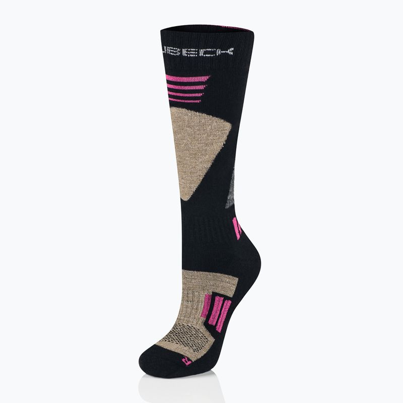 Calze da sci da donna Brubeck Ski Force nero / rosa