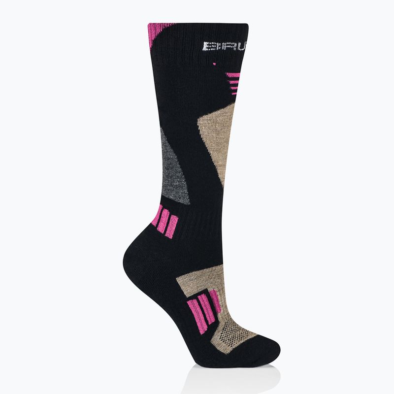 Calze da sci da donna Brubeck Ski Force nero / rosa 2