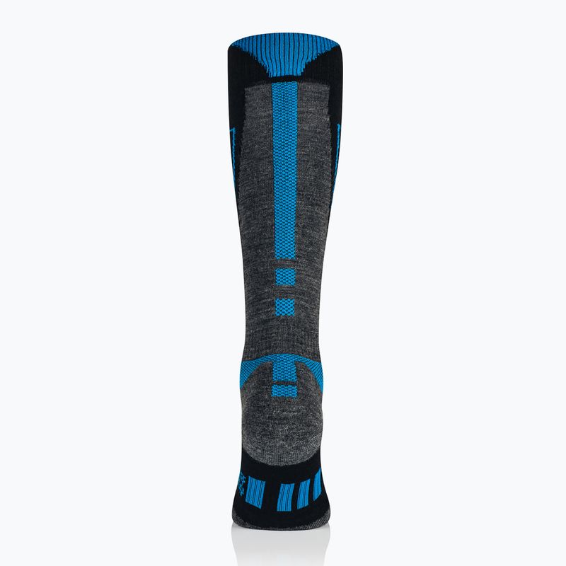 Calze da sci da uomo Brubeck Snow Force Grigio chiaro / blu 3