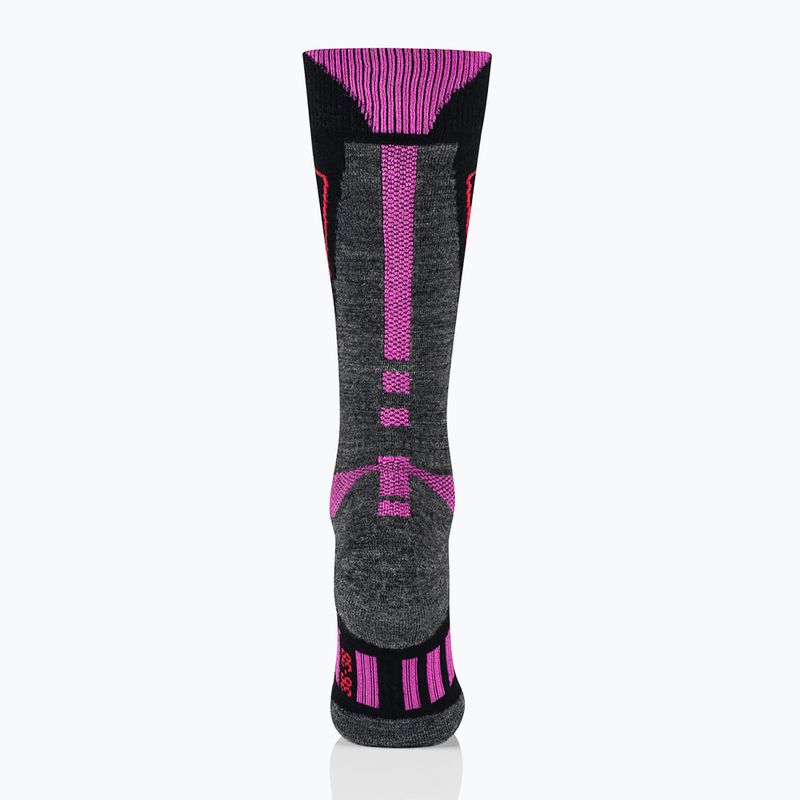 Calze da sci da donna Brubeck Snow Force Grigio chiaro / rosa 3
