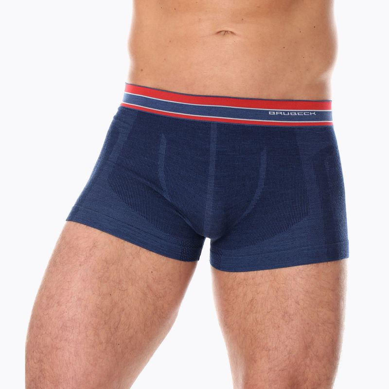 Boxer termico Brubeck da uomo BX10870 Active Wool blu navy 5