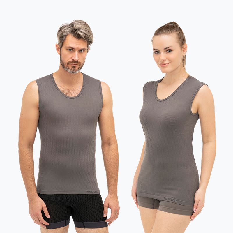 Maglietta termica Brubeck Base Layer grigio