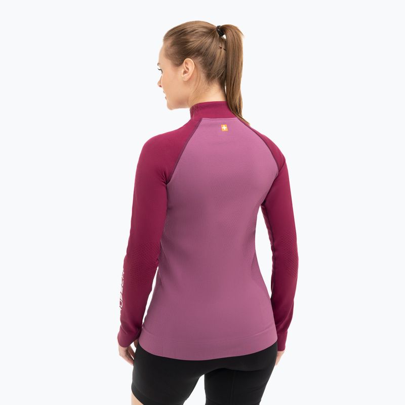 Felpa termica da donna Brubeck LS1352 Athletic heather / plum 2