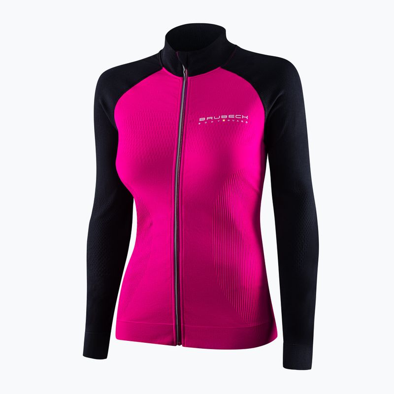 Felpa termica da donna Brubeck LS1352 Athletic fucsia / nero 3