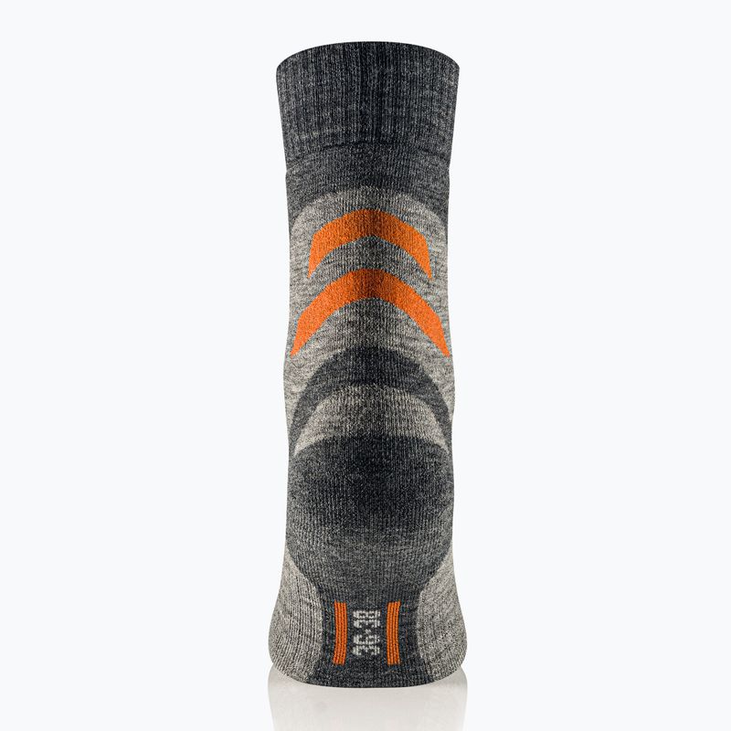 Calze da donna Brubeck Trekking Merino grigio chiaro/arancio 3