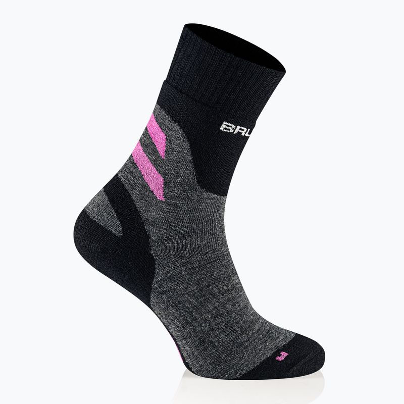 Calze da donna Brubeck Trekking Merino grafite/fucsia 2