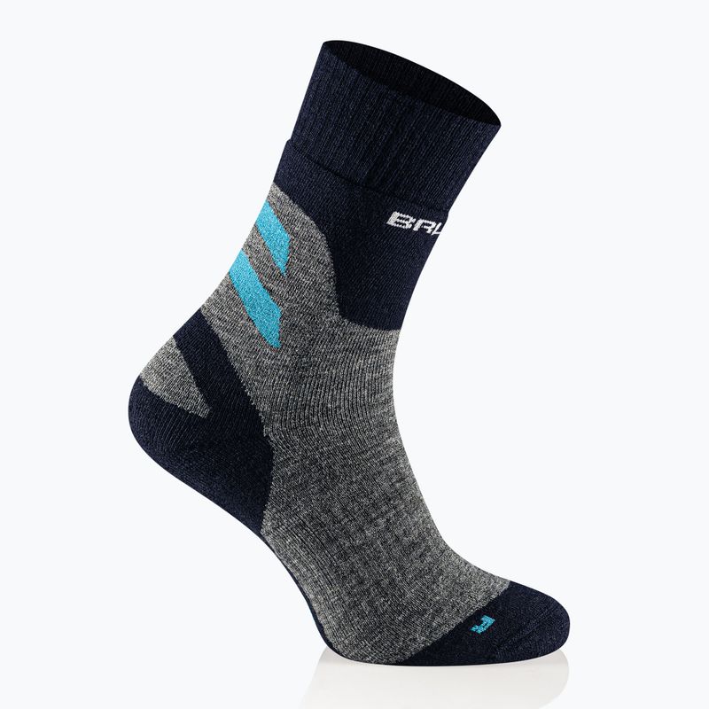 Calze donna Brubeck Trekking Merino grigio turchese 2