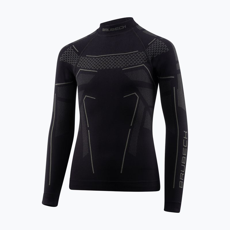 Maglia termica a maniche lunghe per bambini Brubeck Thermo Junior black/graphite