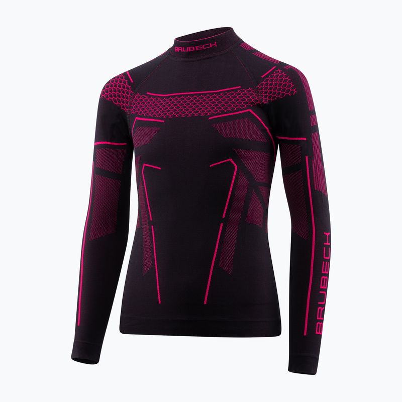 Maglia termica per bambini Brubeck Thermo Junior nero/fucsia
