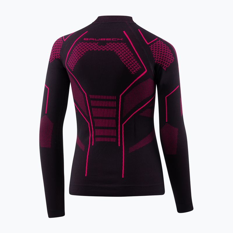 Maglia termica per bambini Brubeck Thermo Junior nero/fucsia 2