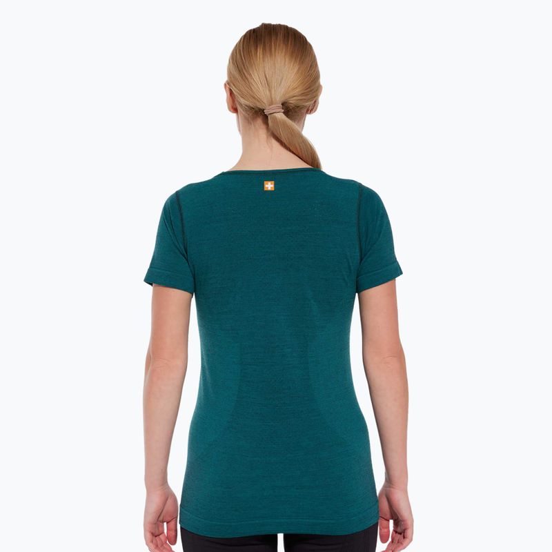 Maglietta termica da donna Brubeck SS1272 Outdoor Wool Pro verde 2