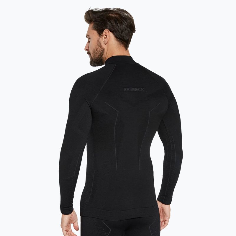 Felpa termica Brubeck LS1610 Extreme Merino uomo nero 2