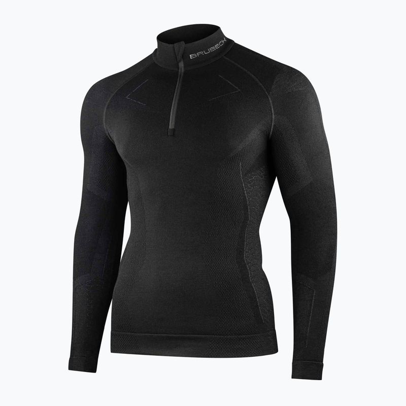 Felpa termica Brubeck LS1610 Extreme Merino uomo nero 3