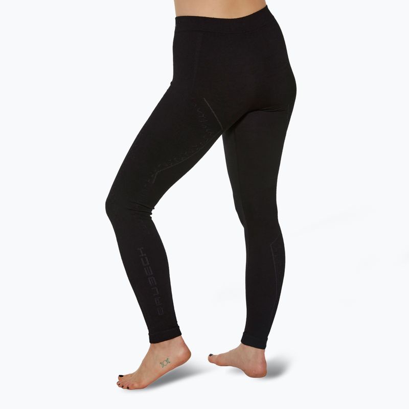 Pantaloni termoattivi da donna Brubeck LE1351 Extreme Merino nero 2