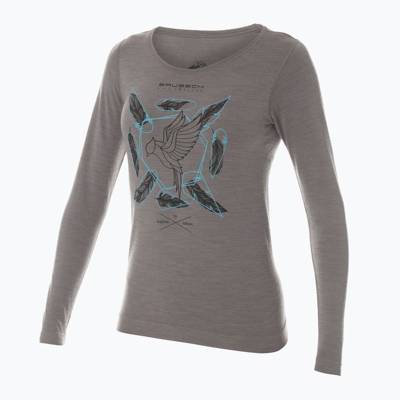 Maglia termica da donna Brubeck Outdoor Merino Wool Pro verde/montagne 13 3