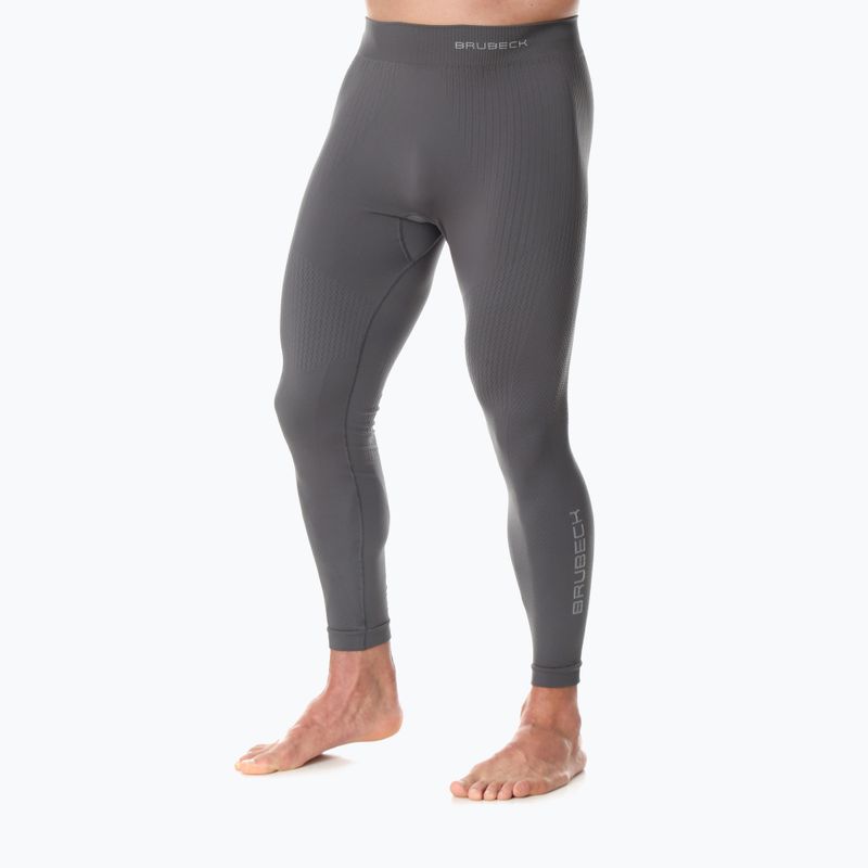 Pantaloni termoattivi da uomo Brubeck LE13060 Extreme Thermo grigio scuro