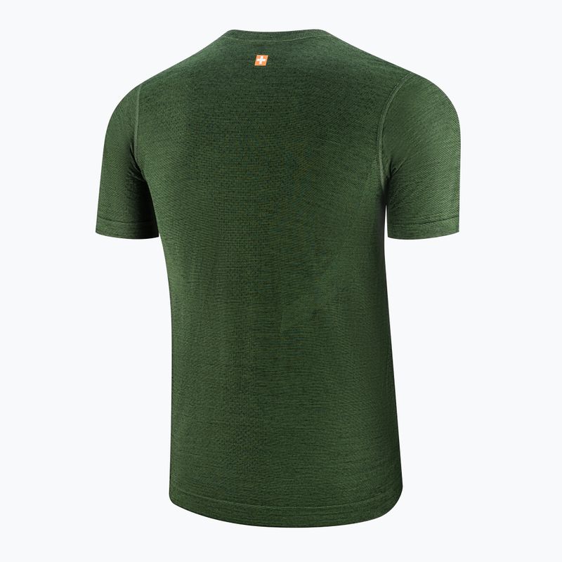 Maglia termica da uomo Brubeck Outdoor Merino Wool Pro SS dark green/tree 4