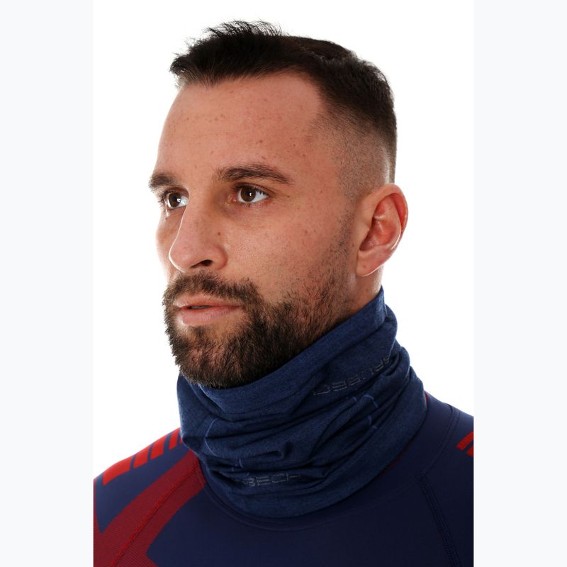 Brubeck Snood in lana blu navy 3
