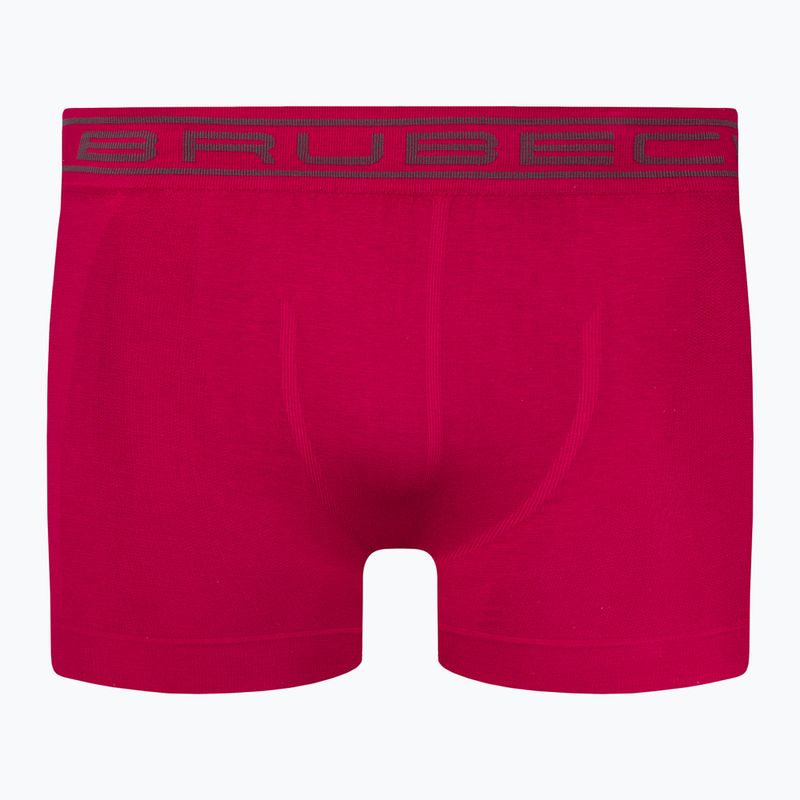 Boxer termici da uomo Brubeck BX00501A Comfort Cotone rosso scuro