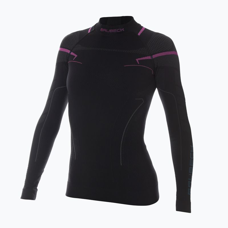 Maglia termica da donna Brubeck Thermo nero/rosa 3