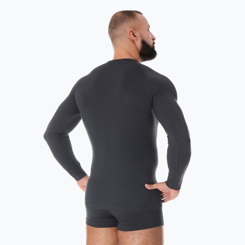 Maglia termica da uomo Brubeck Merino Active Wool grafite 2